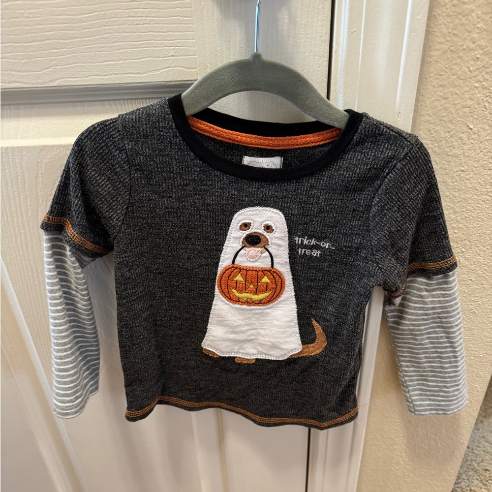 Mud pie ghost dog shirt for Halloween size 12 to 18 months